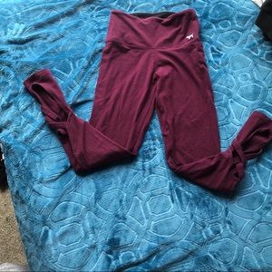 Maroon yoga pants